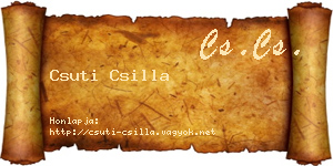 Csuti Csilla névjegykártya