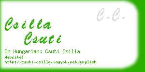 csilla csuti business card